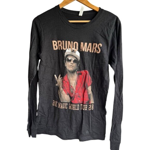 Bruno Mars 24K Magic 2018 World Tour Black Graphic SMALL Concert Merch T-Shirt - Picture 1 of 4